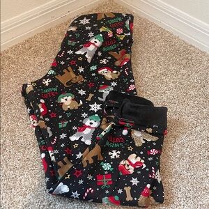 NOBO Festive Black Leggings with Holiday Print